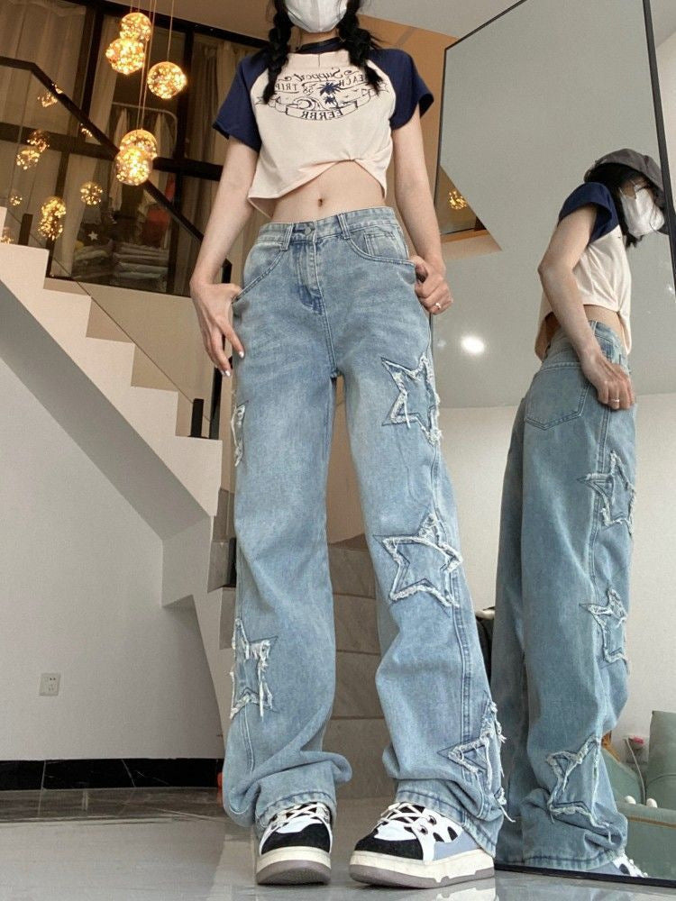 Retro High Street Jeans